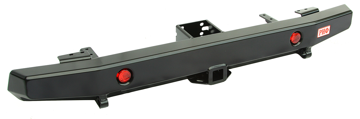 картинка Бампер задний РИФ УАЗ Хантер с квадратом под фаркоп и фонарями стандарт