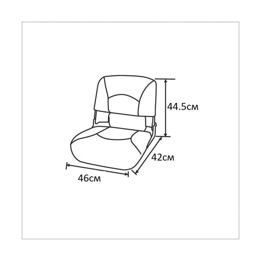 картинка Кресло пластмассовое складное с подложкой Deluxe All Weather Seat, белый/красный