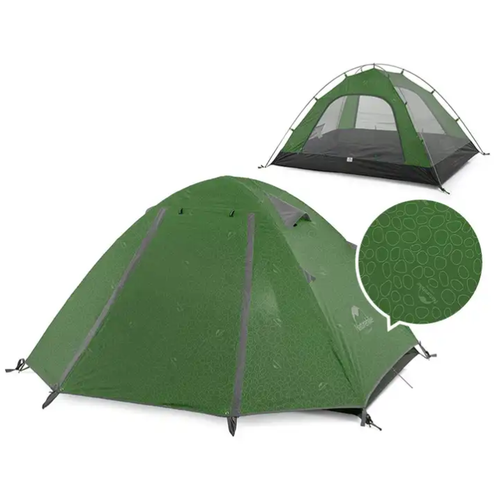 картинка Палатка Naturehike P-Series 2-местная, алюминиевый каркас, зеленая