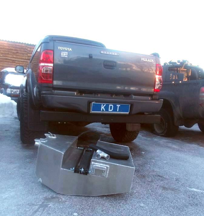 картинка Бак топливный KDT 120л дополнительный для Toyota Hilux алюминий