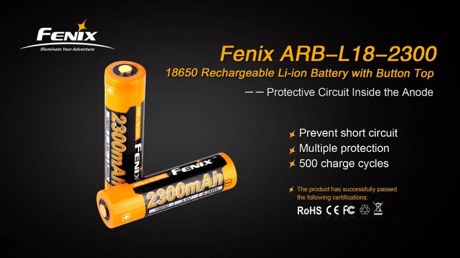 картинка Аккумулятор 18650 Fenix ARB-L2-2300 (2300mAh)