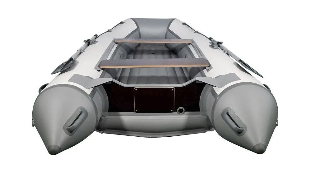 картинка Надувная лодка ПВХ, RiverBoats RB 350 НДНД, серо-оранжевый