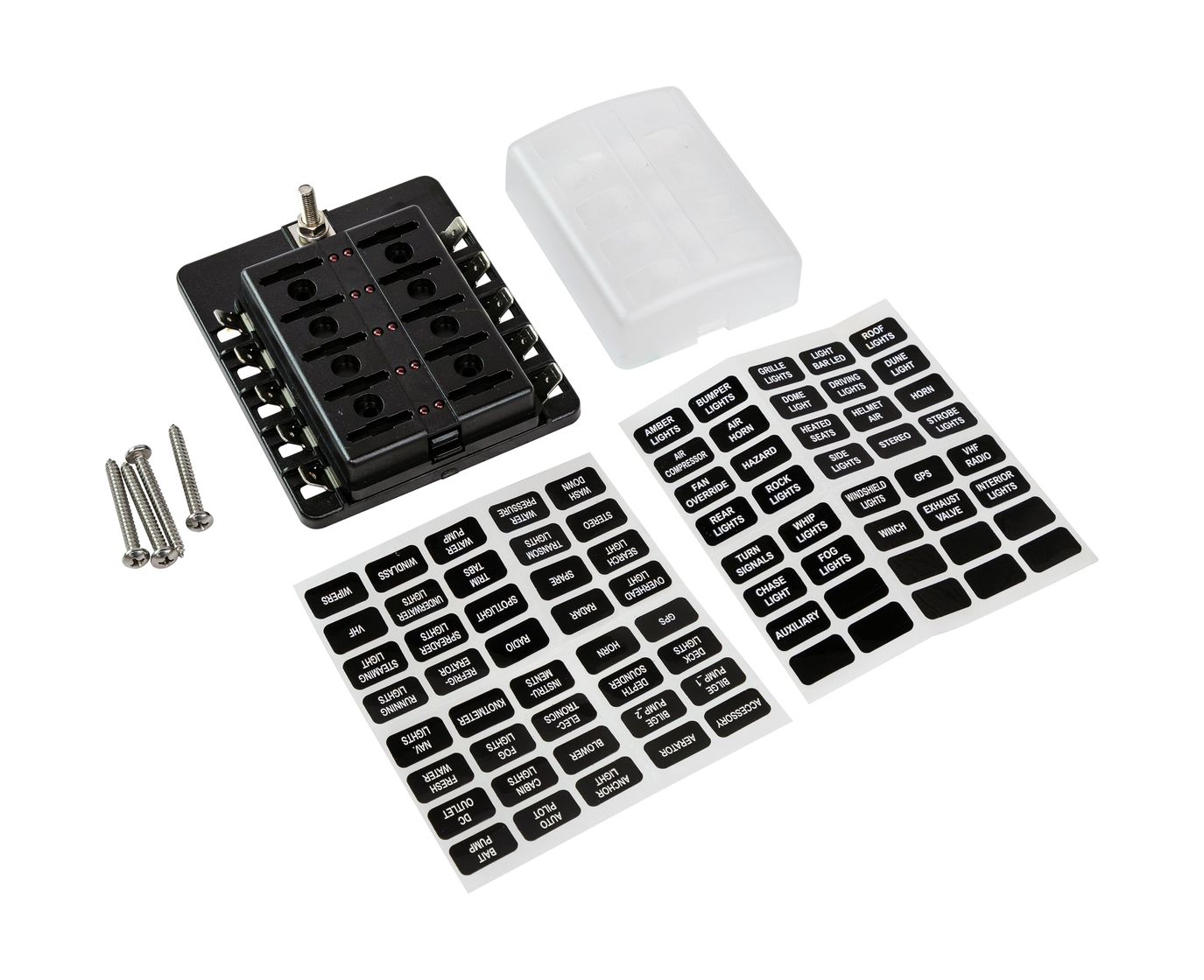 картинка Блок на 10 предохранителей с индикацией исправности предохранителя, Marine Rocket