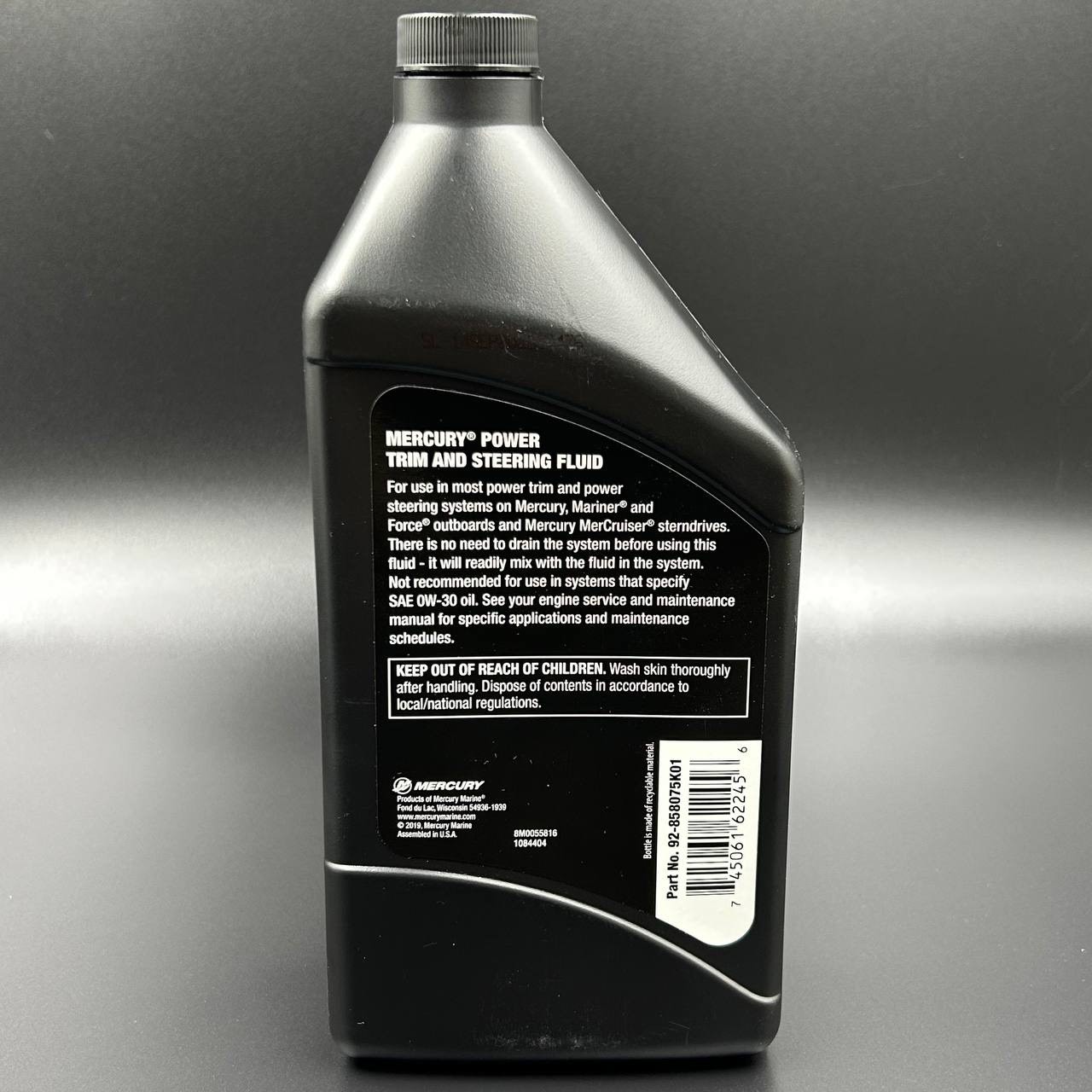 картинка Масло гидравлическое POWER TRIM AND STEERING FLUID, MERCURY, 0,946 л