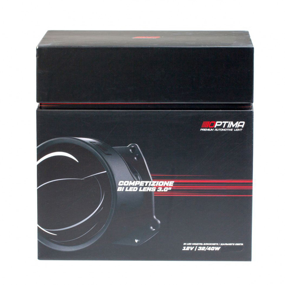 Светодиодная линза Optima Premium Bi-LED Lens Competizione 5100K, 3.0", 12V, Комплект 2 шт.
