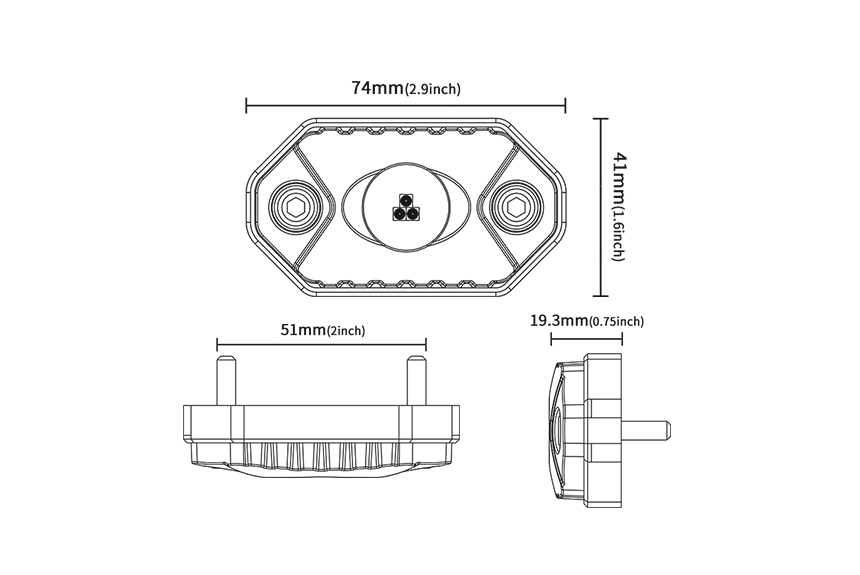 картинка Светодиодная фара рабочего света AURORA 51 мм 9W RGB