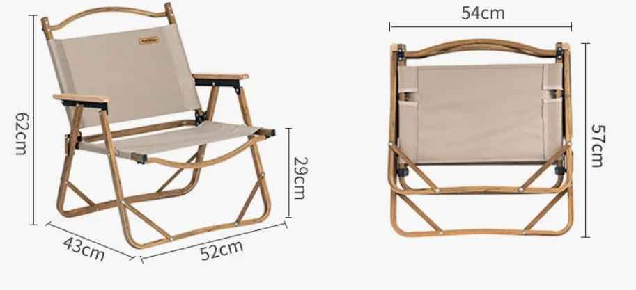 Кресло туристическое Naturehike MW02, складное, черное, до 120 кг