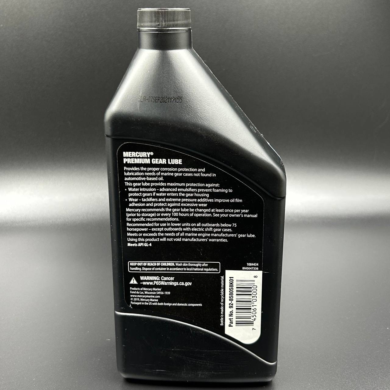 картинка Масло редукторное SAE 80W90  MERCURY, 0,946 л