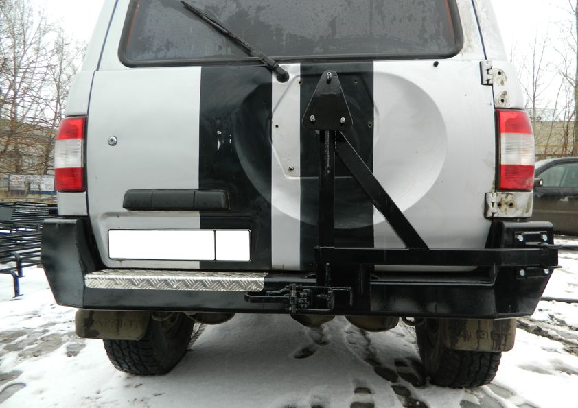 картинка Бампер задний УАЗ Патриот "Рысь" с калиткой под запаску