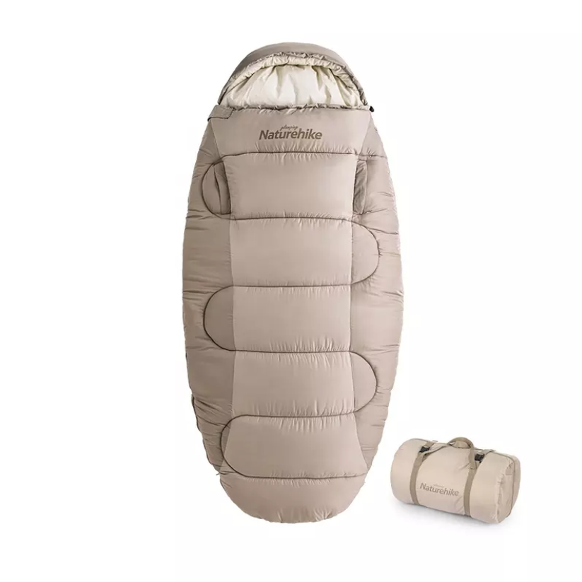 картинка Мешок спальный Naturehike Oval PS300, 220х95 см, (левый) (ТК: +4C), бежевый