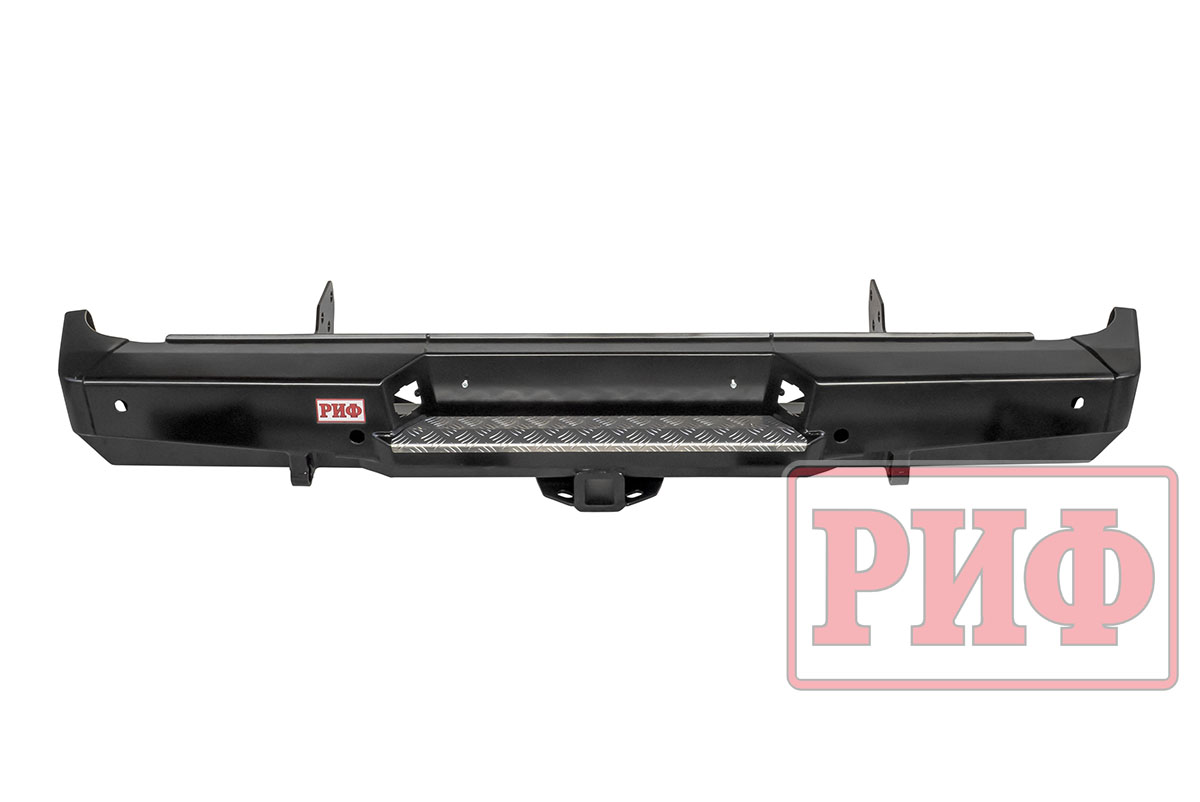 картинка Бампер задний РИФ силовой Toyota Tundra 2007+ с квадратом под фаркоп (без фонарей)