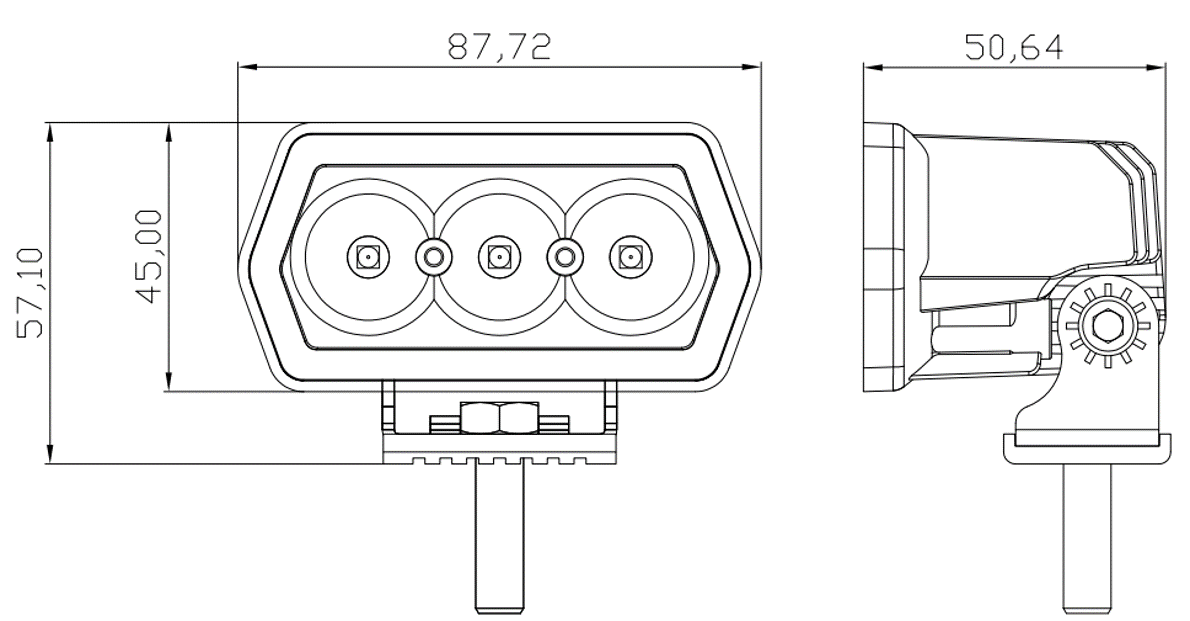картинка Светодиодная фара рабочего света РИФ 89 мм 15W LED