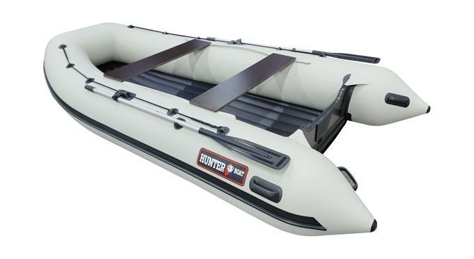картинка Надувная лодка ПВХ, Хантер 390 А НДНД, белый