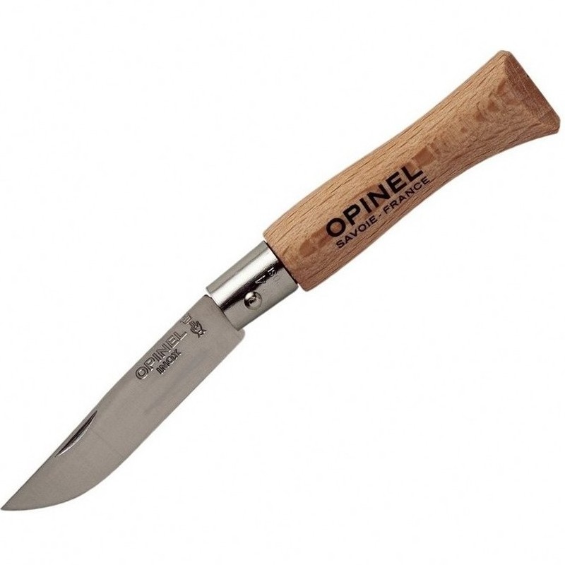 картинка Нож Opinel №4, нержавеющая сталь, рукоять из бука
