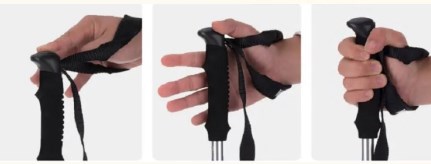 картинка Палки треккинговые, алюминиевые, 5 уровней, зеленые, для ходьбы (2 шт.)