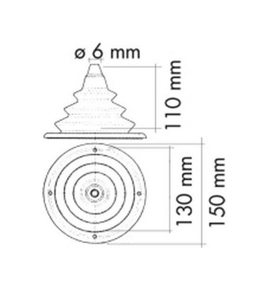 картинка Уплотнитель для тросов управления черный, д. 152 мм