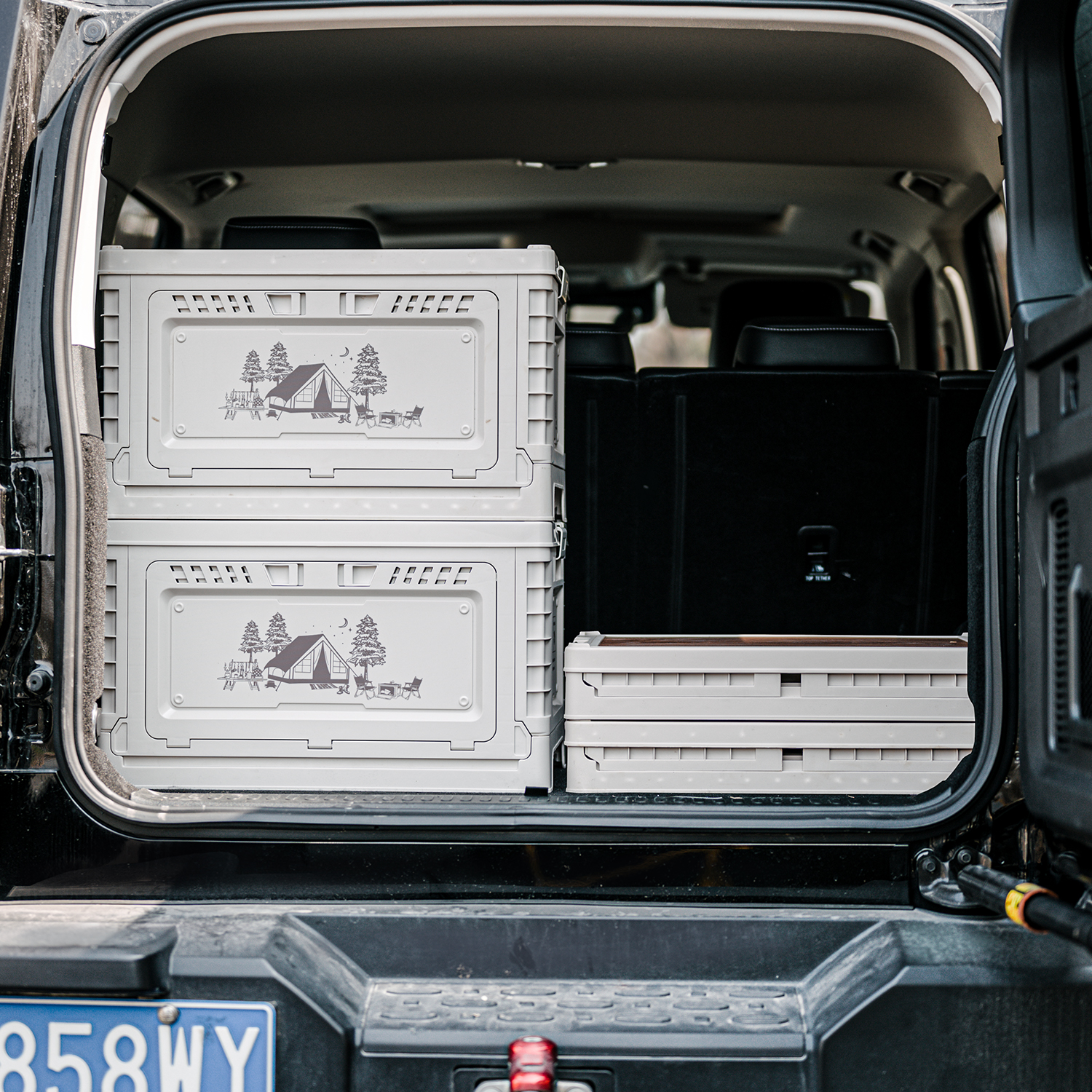 картинка Ящик туристический Naturehike 50 л, трансформер, со столешницей, бежевый