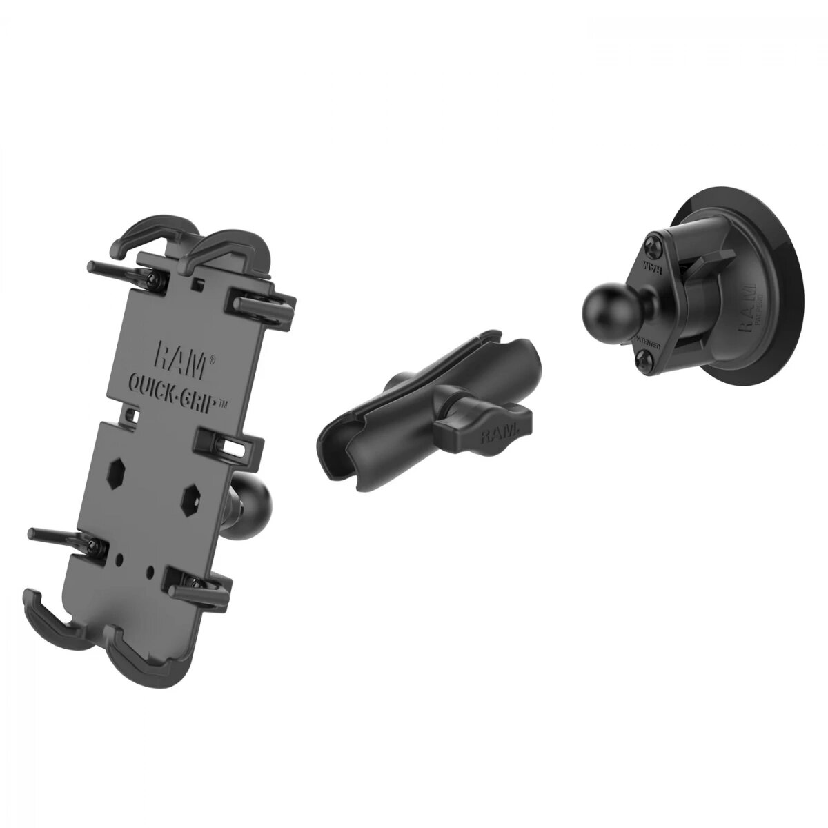 RAM-B-166-PD4-2QCCIGU RAM Quick-Grip XL на авто для больших смартфонов, муфта 95 мм шары 25 мм (1")