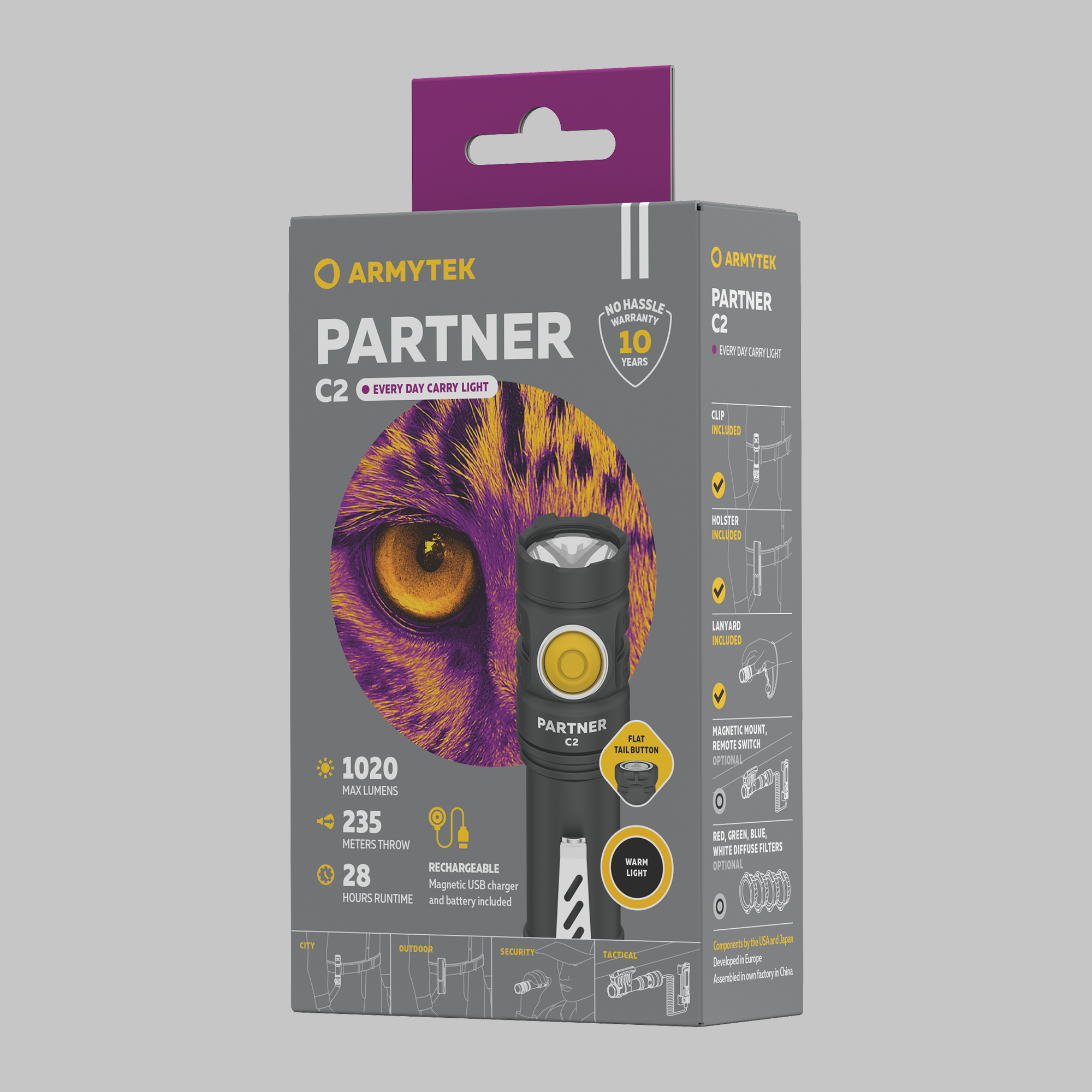 картинка Фонарь Armytek Partner C2 Magnet USB Warm