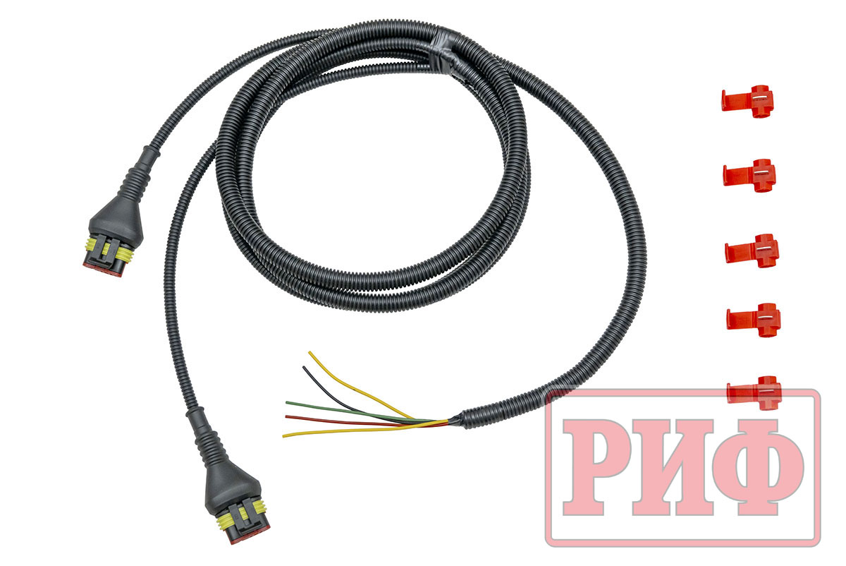 картинка Бампер задний РИФ Toyota Tundra 2007+ с квадратом под фаркоп, 2-мя калитками и фонарями