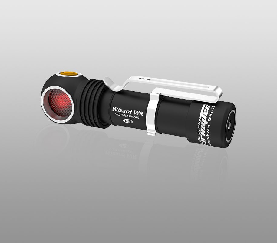 картинка Налобный фонарь ARMYTEK WIZARD WR MAGNET USB+18650 БЕЛЫЙ F06301C