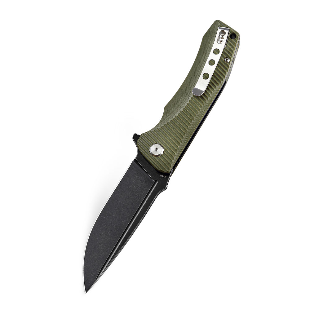 картинка Нож Bestech Mako сталь K110, рукоять G10 зеленая