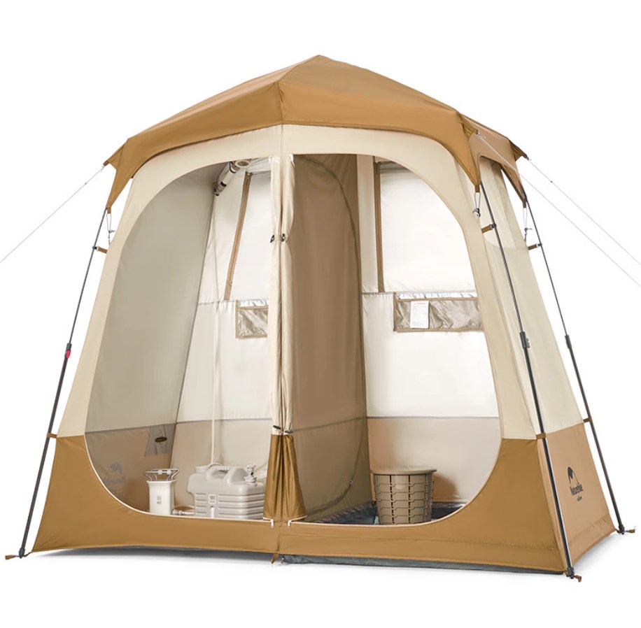 картинка Палатка Naturehike душ-туалет, двойной, алюминиевый каркас, коричневый