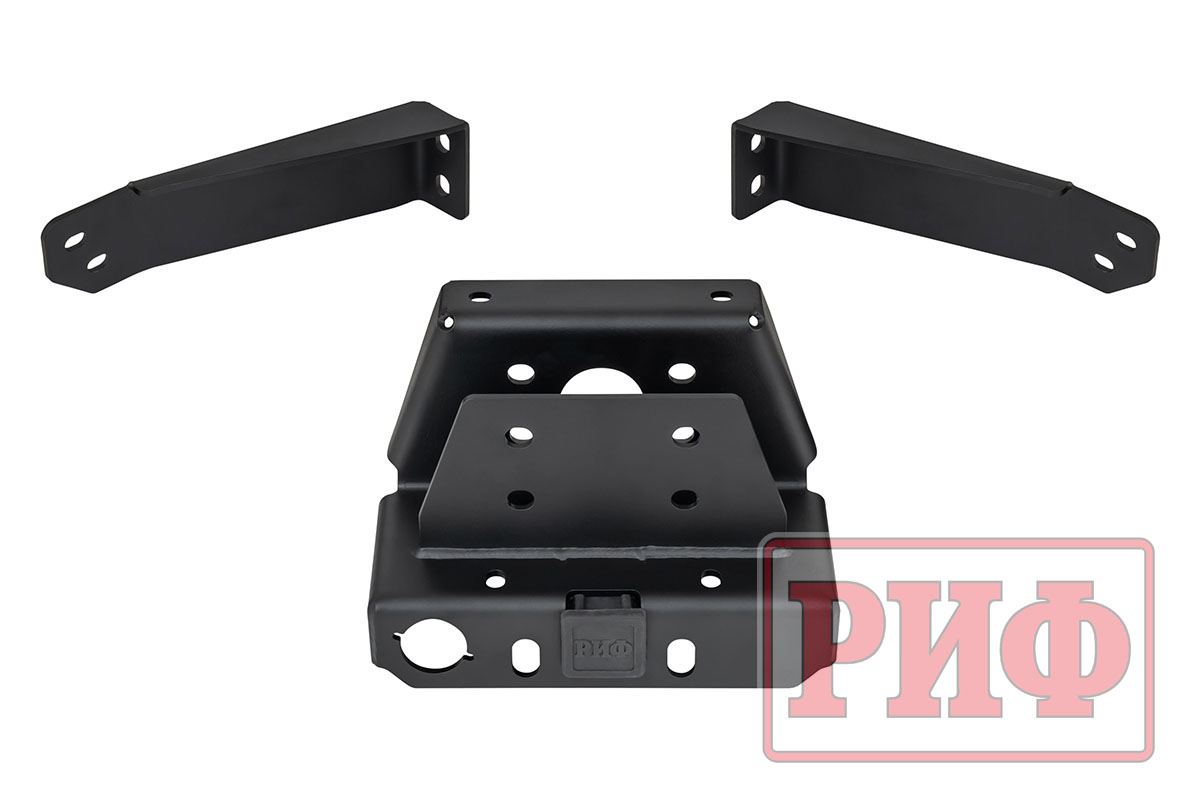 картинка Бампер задний TANK 300 с квадратом под фаркоп и фонарями силовой РИФ