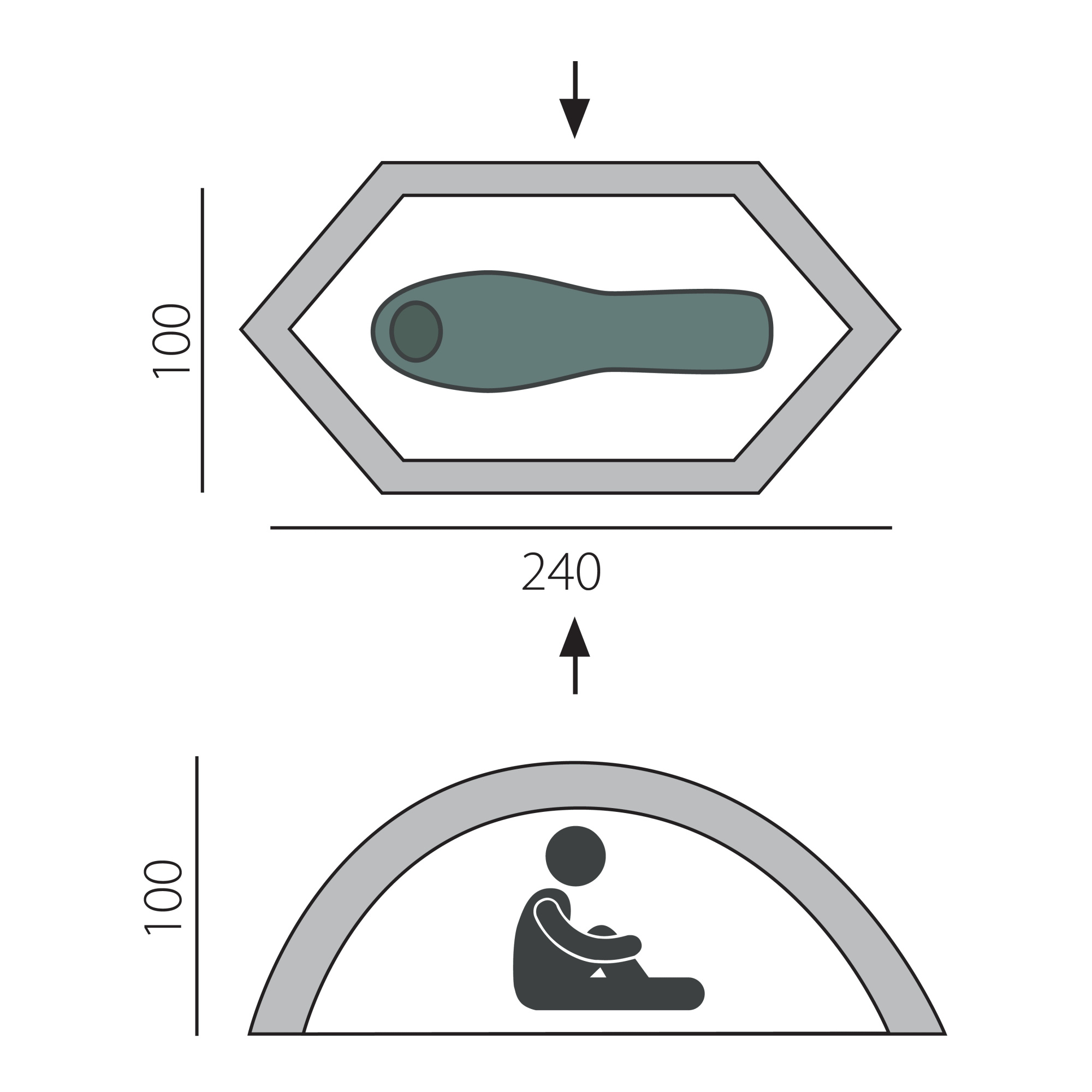 картинка Палатка BTrace Bike base (зеленый)