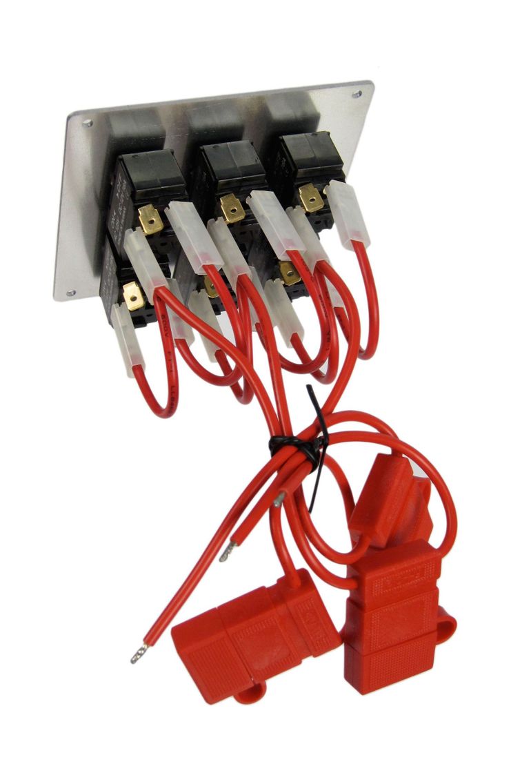 картинка Панель бортового питания 6 переключателей, серебристая