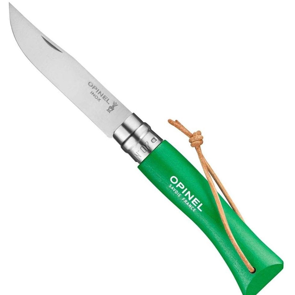 картинка Нож Opinel №7 Trekking нержавеющая сталь, зеленый, 002210