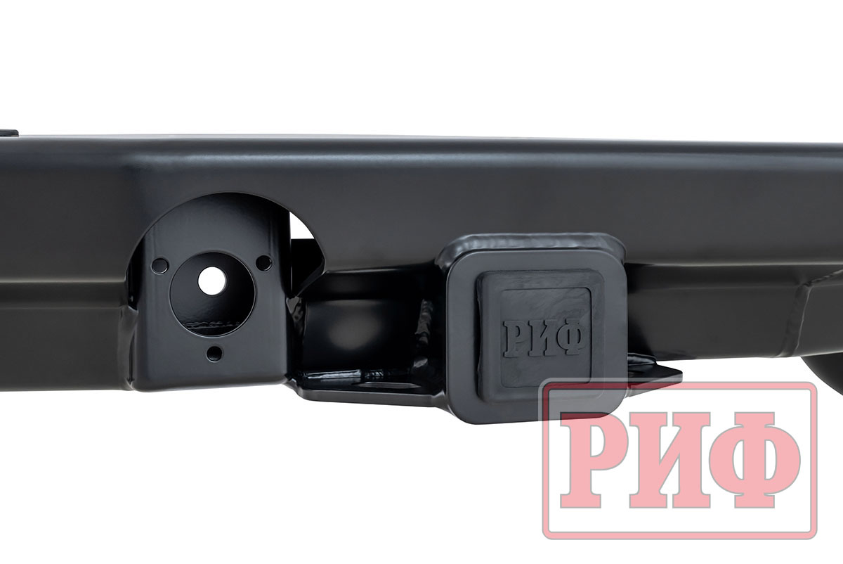 картинка Бампер задний силовой/защита штатного бампера РИФ Nissan Patrol Y62 c квадратом под фаркоп