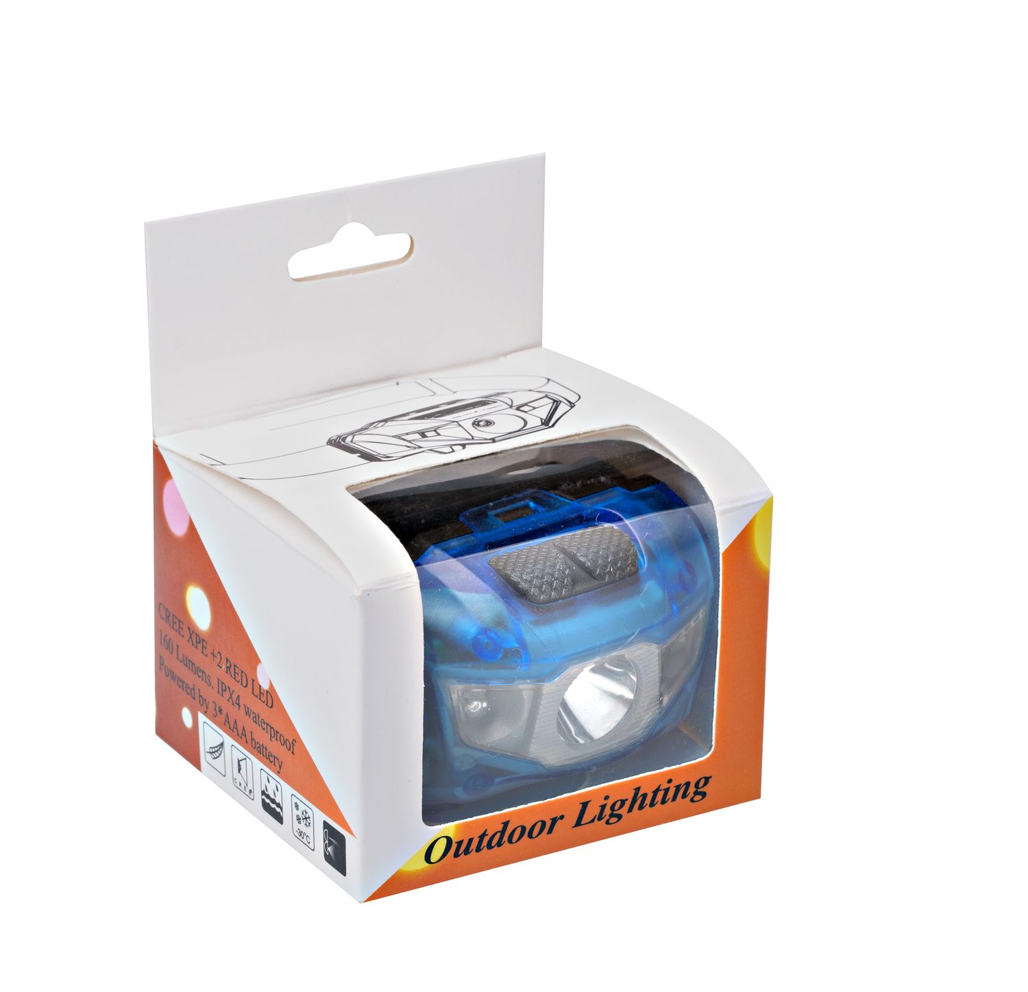 картинка Налобный фонарь PRO-GH802, CREE XPE Led 3W, 2*Red Led