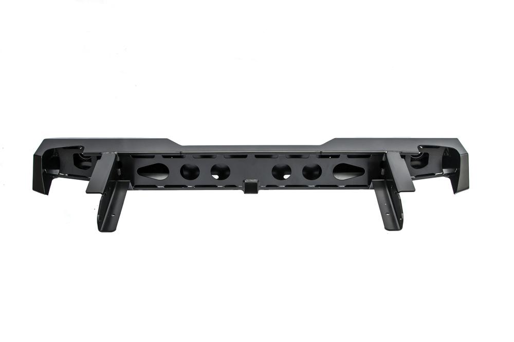 картинка Бампер задний РИФ для Nissan NP300 с квадратом под фаркоп и фонарями (короткий кузов)