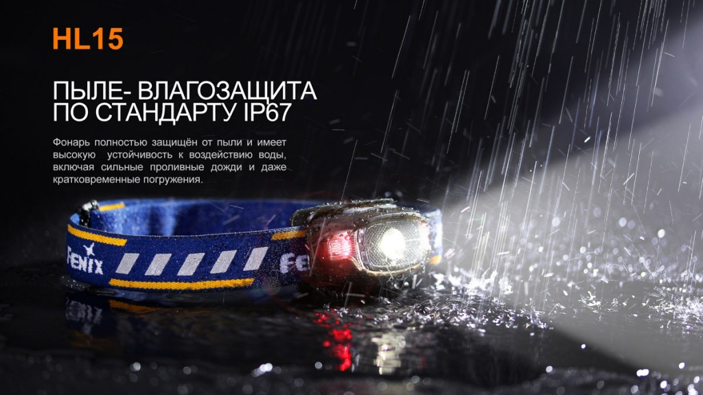 картинка Налобный фонарь Fenix HL15 черный