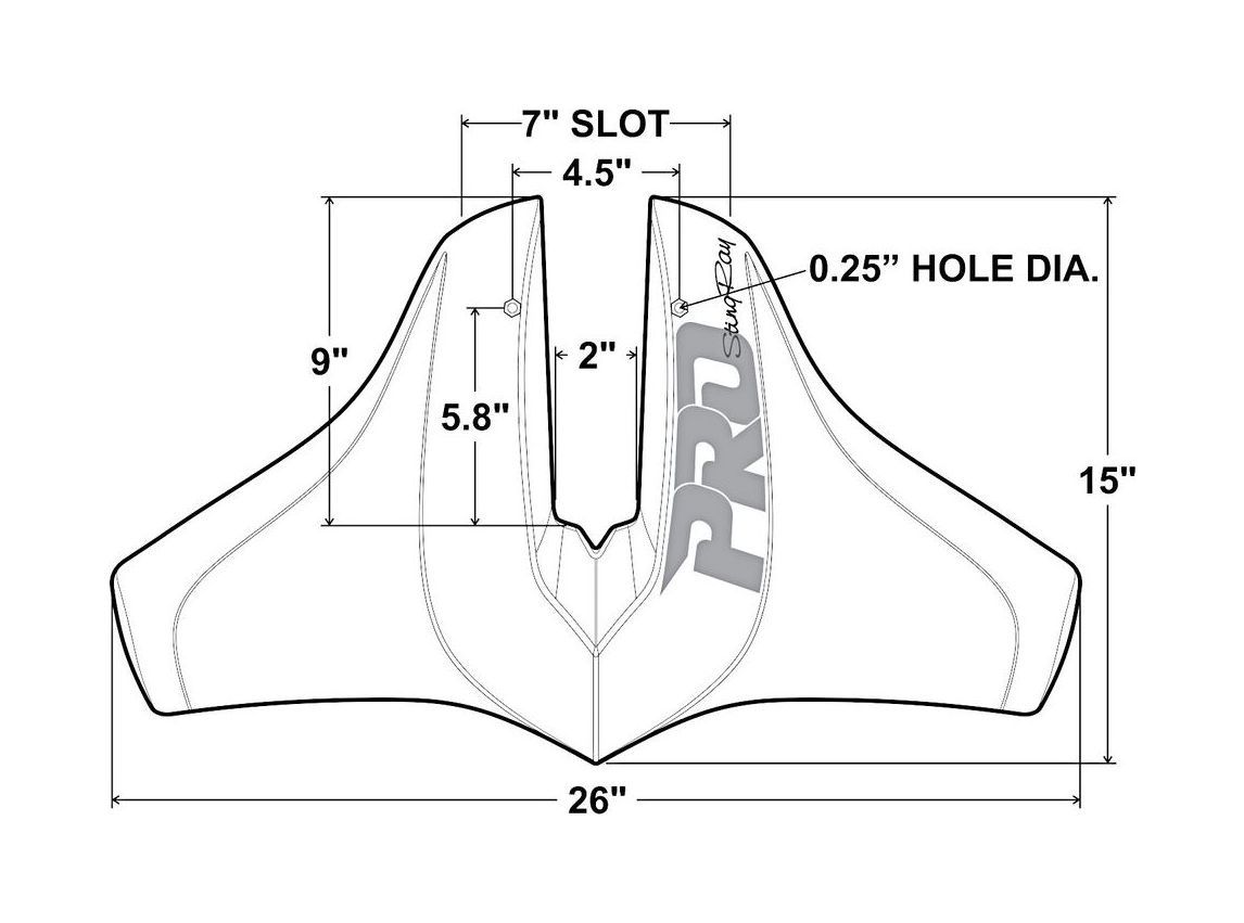 картинка Гидрокрыло StingRay Classic Pro, черное