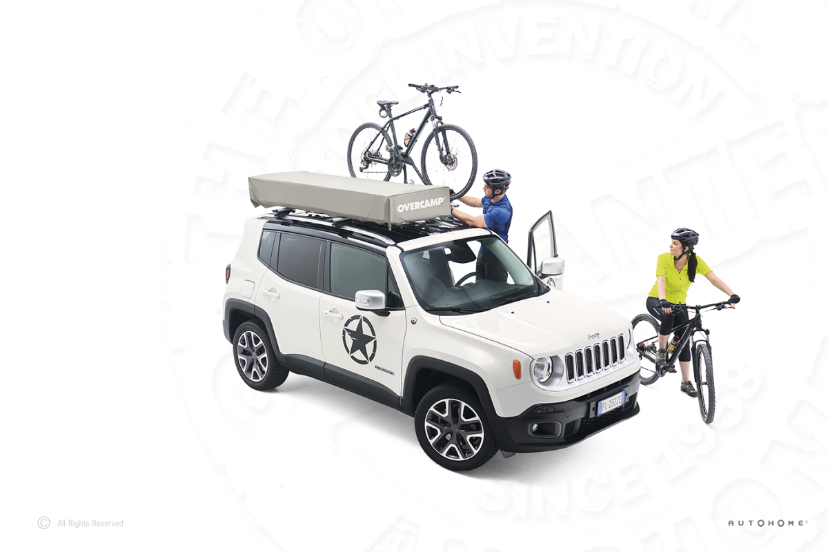 картинка Автопалатка OVERCAMP MEDIUM тент синий, лестница 215 мм