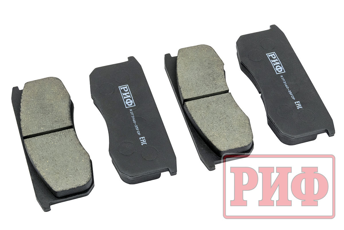 картинка Колодки тормозные передние РИФ УАЗ Хантер, Патриот, Буханка (3160-3501090)