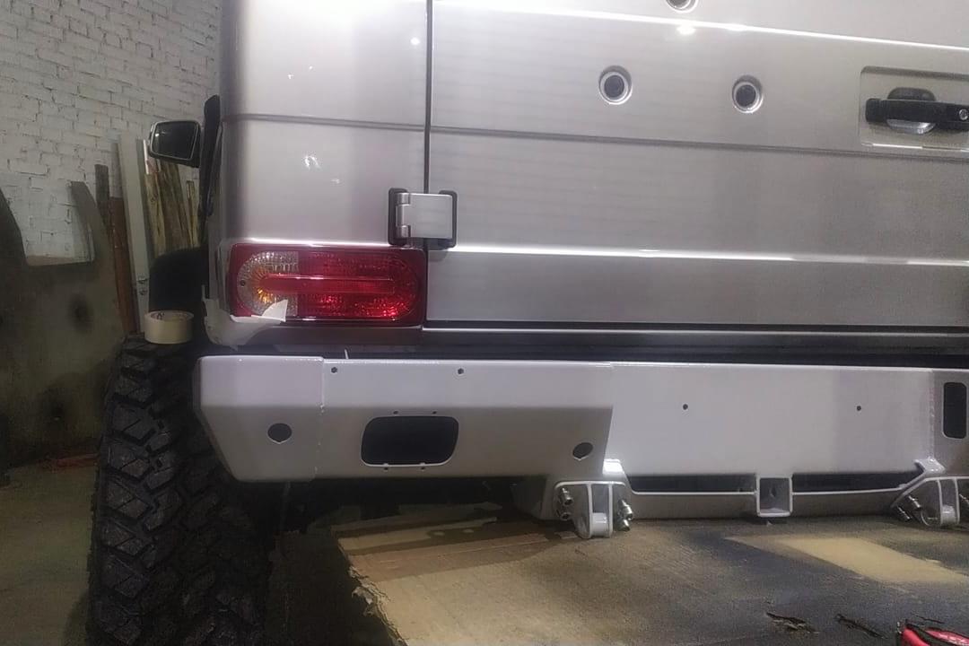 картинка Бампер задний KDT без места под лебедку для Mercedes-Benz G-класс