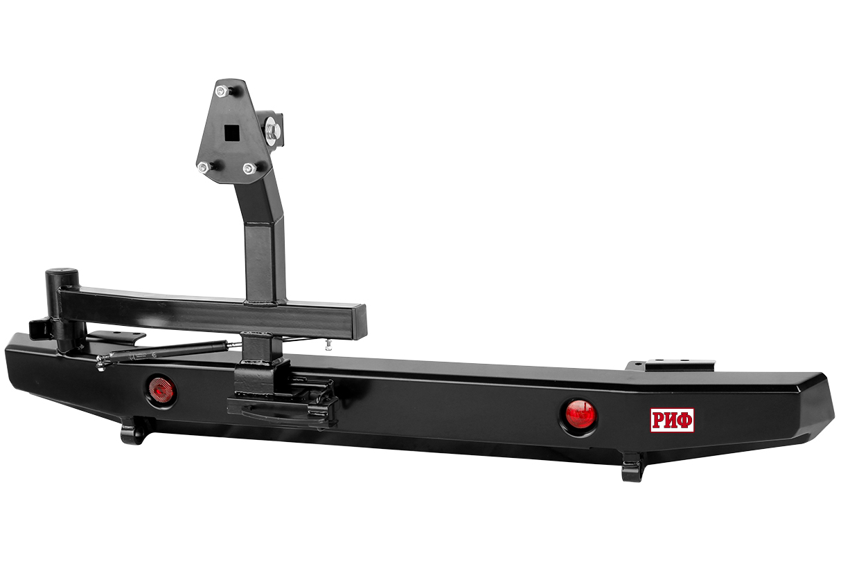 картинка Бампер задний РИФ УАЗ Хантер с фонарями и калиткой, без квадрата под фаркоп стандарт