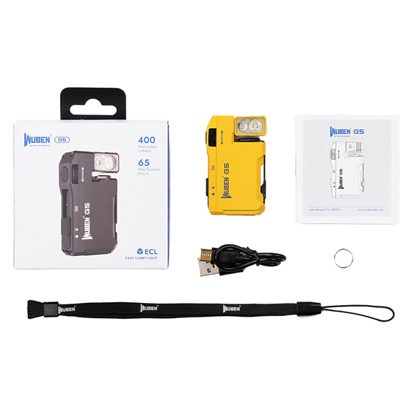 Светодиодный фонарь Wuben G5 Yellow NEW