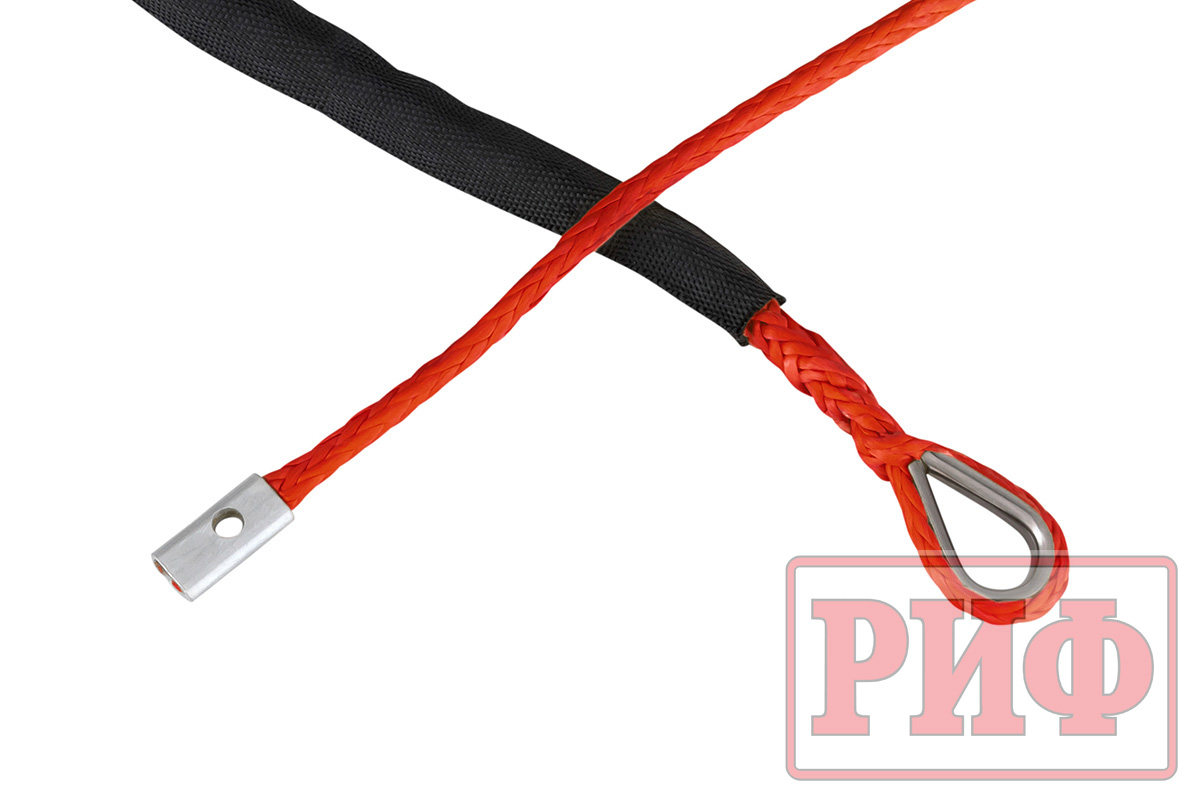 картинка Трос для лебёдки синтетический РИФ 6 мм/15 м, красный