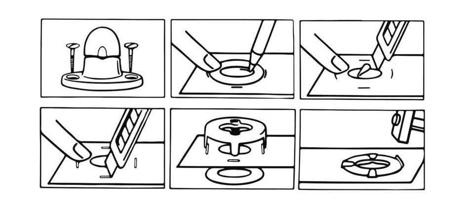 картинка Застежка тентовая поворотная c панелькой, нержавеющая сталь, Osculati