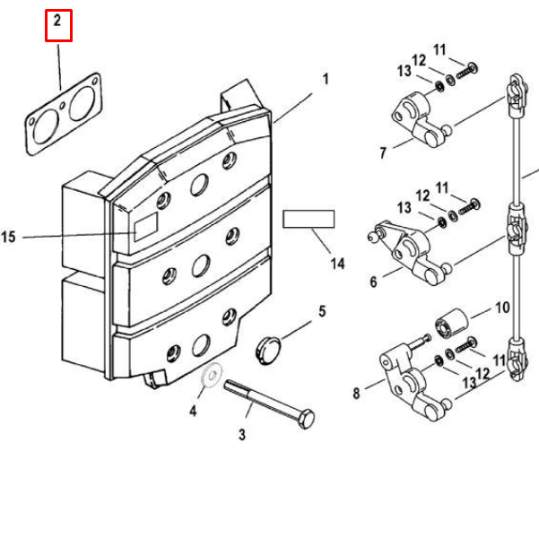 картинка Прокладка паронитовая MERCURY 135/150/175/200  (Quicksilver)