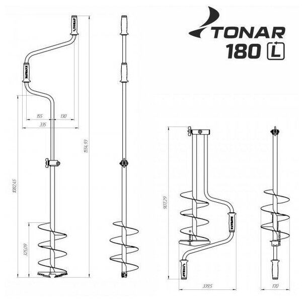 картинка Ледобур ТОНАР ЛР-180Д левое вращение