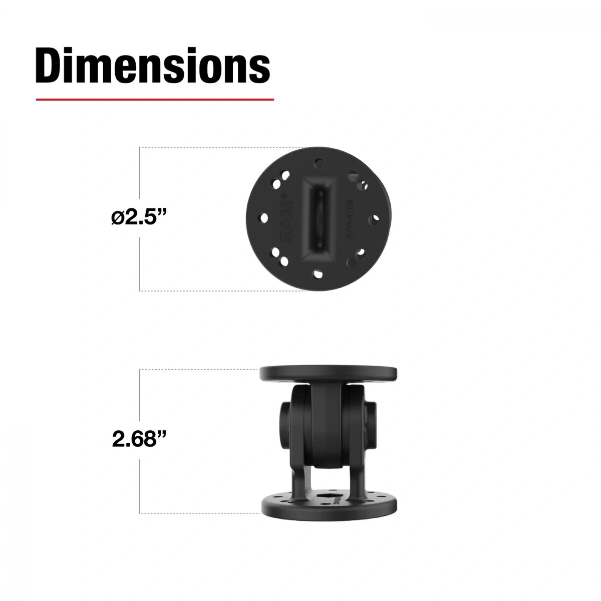 Крепление RAM® Single Pivot RAP-101-PV4-NKU