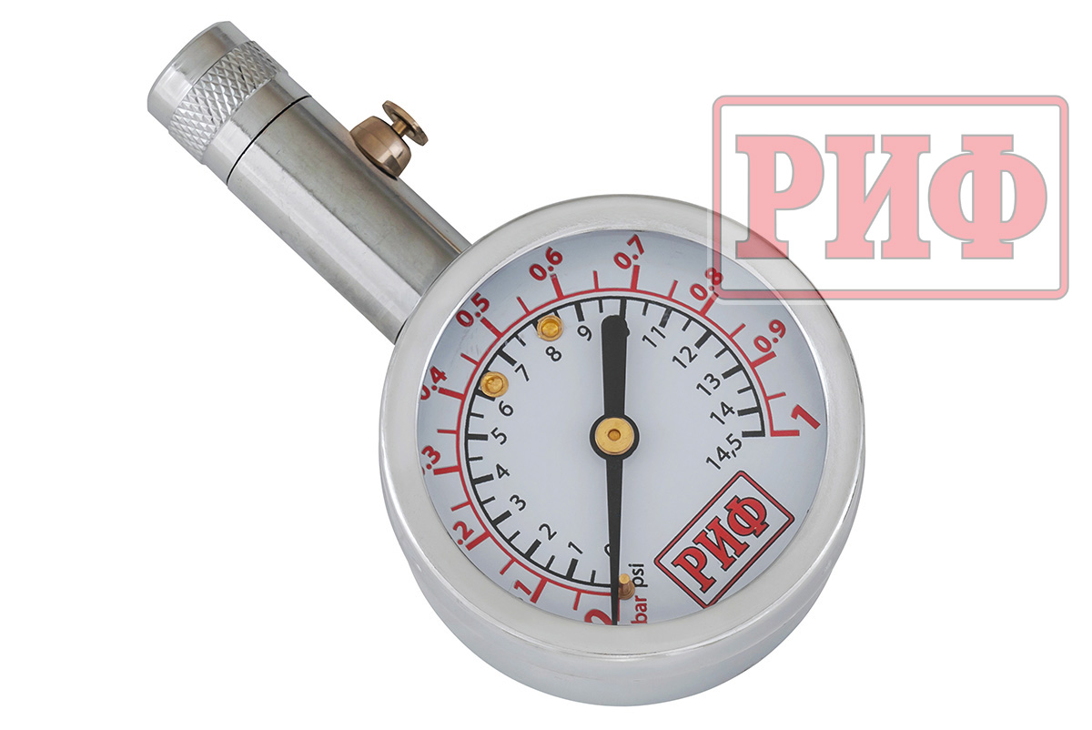 картинка Манометр РИФ (серебро) от 0 до 1 атм.
