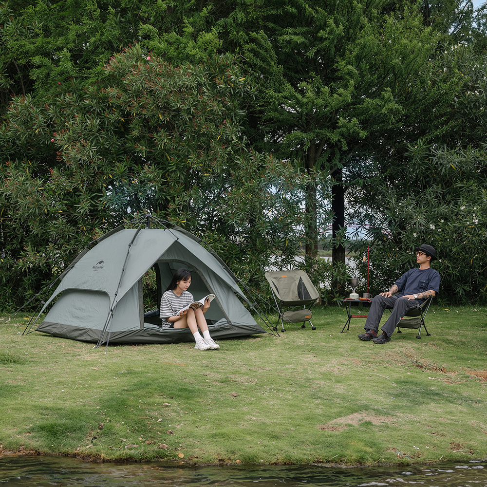 Палатка Naturehike автоматическая NH21ZP008, трехместная, серо-зеленая, 6927595777442