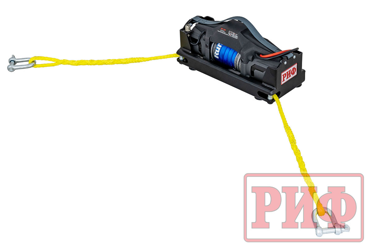 картинка Лебёдка переносная РИФ 6000FSR c площадкой, синтетический трос