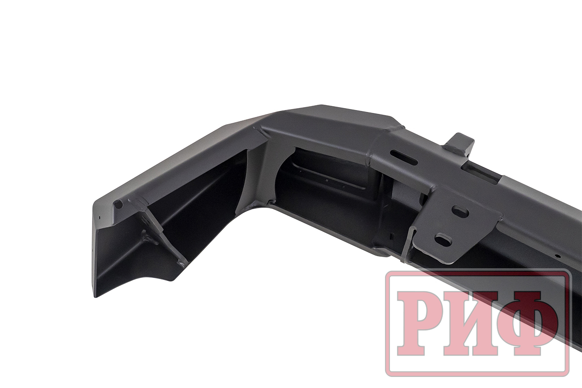 картинка Бампер задний РИФ Jeep Wrangler JL 2018+ с квадратом под фаркоп и фонарями, стандарт